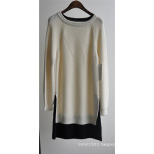 Winter Ladies Patterned Longline Pullover Sweater